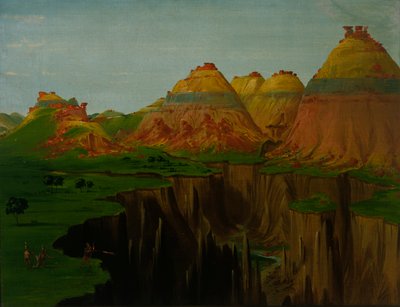 "Brick Kilns, Clay Bluffs 1900 Miles above St. Louis - George Catlin