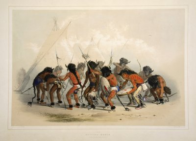 Danse du bison, tirée du Portfolio des Indiens d
