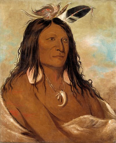 Eé-shah-kó-nee, arc et carquois, premier chef de la tribu - George Catlin