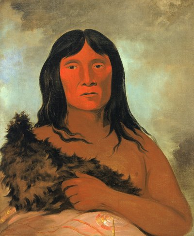 Kay-ée-qua-da-kúm-ee-gísh-kum, Celui qui touche le sol avec son pied - George Catlin