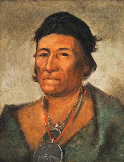 Ko-mán-i-kin, Grande Vague, un vieux et distingué chef, 1831 - George Catlin