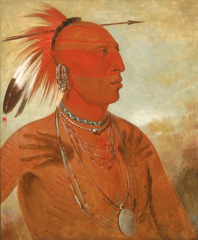 La-wáh-he-coots-la-sháw-no, chef courageux, un Skidi (loup) Pawnee - George Catlin