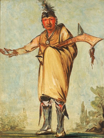 Náw-káw, Wood, ancien chef de la tribu - George Catlin