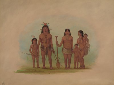 Chef Orejona et famille, 1854-1869 - George Catlin