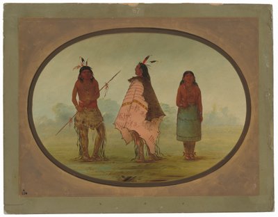 Deux Guerriers Apache et une Femme - George Catlin