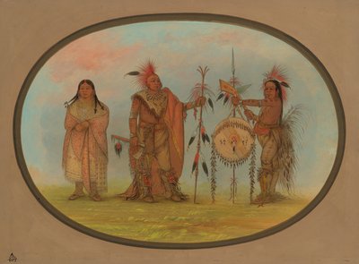 Deux chefs Saukie et une femme, 1861-1869 - George Catlin