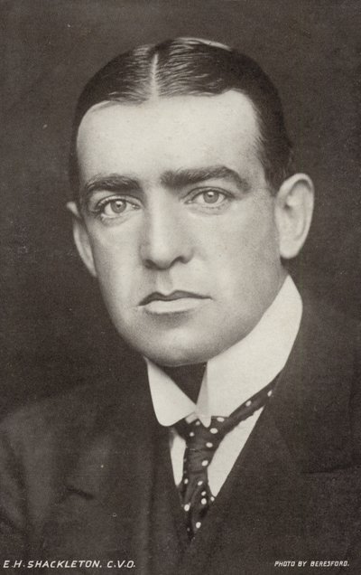 Ernest Shackleton (1874-1922), explorateur antarctique britannique (photo n/b) - George Charles Beresford