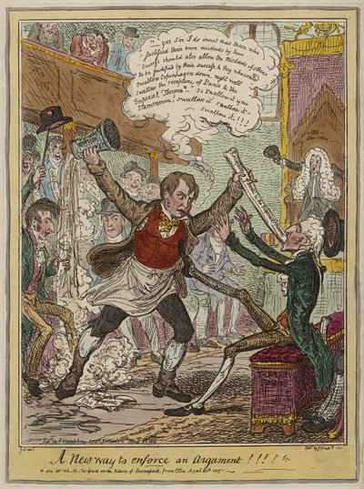 Une nouvelle façon de faire valoir un argument!!!!, publié le 3 mai - George Cruikshank