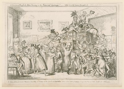 Une scène au musée de Londres Piccadilly - George Cruikshank
