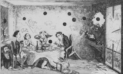 Un dîner anglais interrompu à Paris, vers 1849 - George Cruikshank