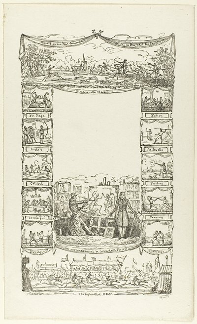 Anecdotes : Bordure pour une page de titre - George Cruikshank