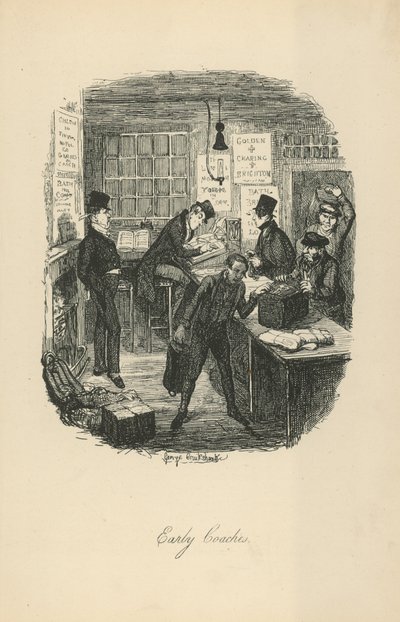 Premières diligences - George Cruikshank