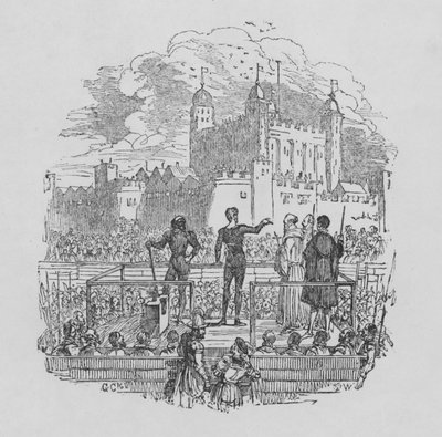 Exécution à la Tour de Londres (gravure) - George Cruikshank