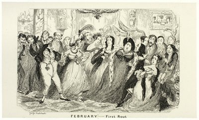 Février - Première sortie des gravures sur acier de George Cruikshank dans les Comic Almanacks : 1835-1853 - George Cruikshank