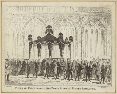 Procession funéraire de Son Altesse Royale la Princesse Charlotte - George Cruikshank
