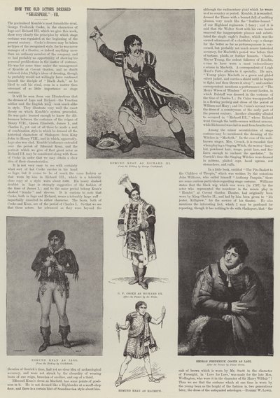 Comment les anciens acteurs habillaient Shakespeare - George Cruikshank