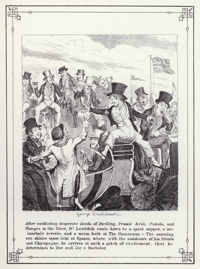 Illustration pour The Bachelor’s Own Book, or The Progress of Mr Lambkin (Gent) - George Cruikshank