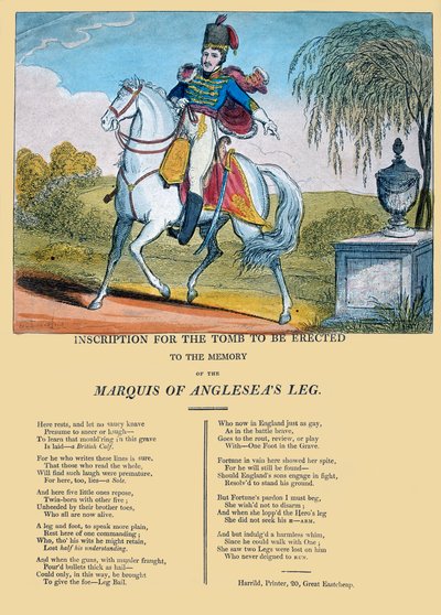 Inscription pour le tombeau à ériger à la mémoire de la jambe du marquis d