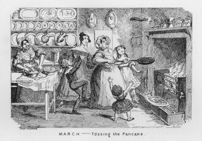 Mars, lancer de crêpes - George Cruikshank
