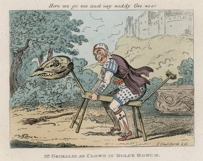 M. Joseph Grimaldi en clown dans Dulce Domum - George Cruikshank