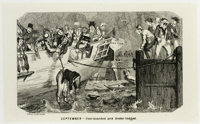 Septembre - Sur-embarquement et sous-embarquement, des gravures sur acier de George Cruikshank aux Almanachs comiques : 1835-1853 - George Cruikshank