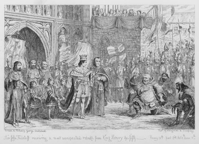 Sir John Falstaff recevant un reproche des plus inattendus du roi Henri V - George Cruikshank