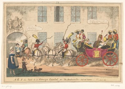Caricature de la princesse Caroline, 1817 - George Cruikshank