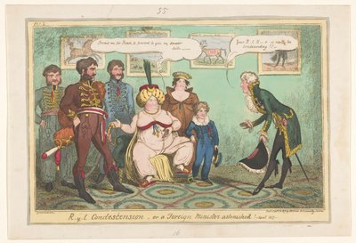 Caricature de la princesse Caroline, 1817 - George Cruikshank