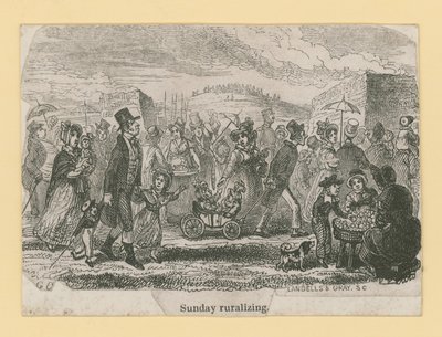 Promenade dominicale à la campagne - George Cruikshank