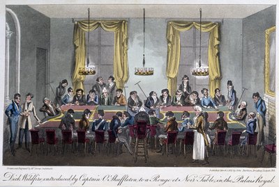 Table de jeux au Palais Royal - dans "Life in Paris" par David Carey, Londres - George Cruikshank