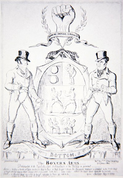 Les bras du boxeur, dédié au Pugilistic Club, aux amateurs et aux passionnés en général, publié par G. Humphrey, Londres 1891 - George Cruikshank