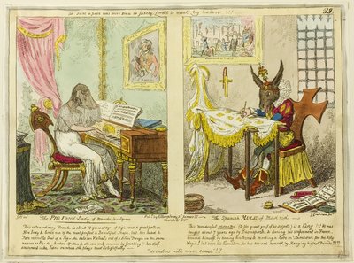 The Pig Faced Lady of Manchester Square et The Spanish Mule of Madrid (La mule espagnole de Madrid) - George Cruikshank