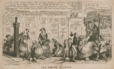 Le Quartier de Printemps; dessin animé - George Cruikshank