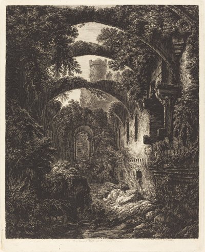 La grande salle du château de Conway - George Cuitt the Younger