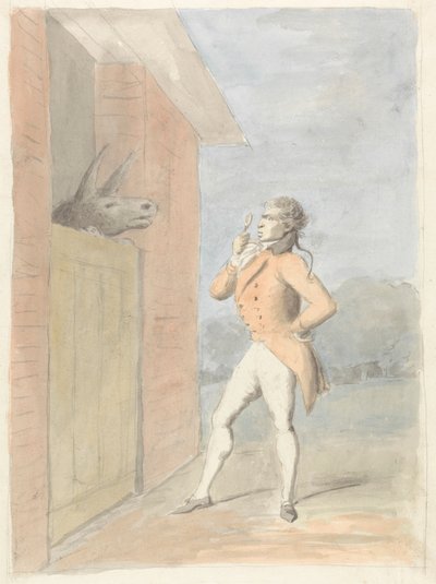 Un dandy examinant la tête d