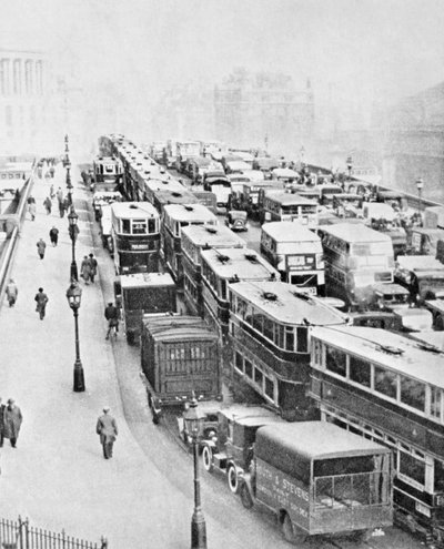 Embouteillage sur le Pont de Blackfriars, Londres - George Davison Reid