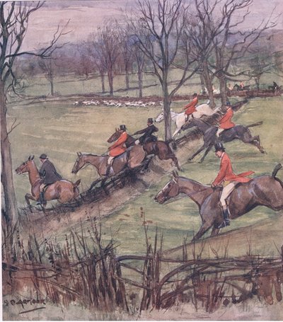 Presque à la hauteur de la meute, de Les Lectures de M. Jorrocks publié par Hodder & Stoughton - George Denholm Armour