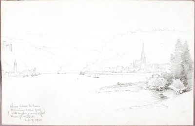 Rhin en dessous de St. Goar - George Elbert Burr