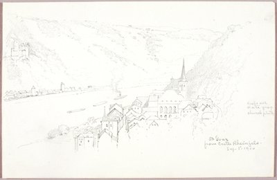 Goar depuis le château de Rheinfels - George Elbert Burr