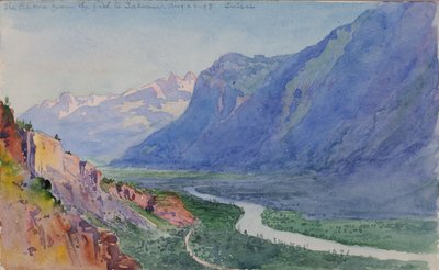 Le Rhône du sentier à Salvari (Suisse) - George Elbert Burr