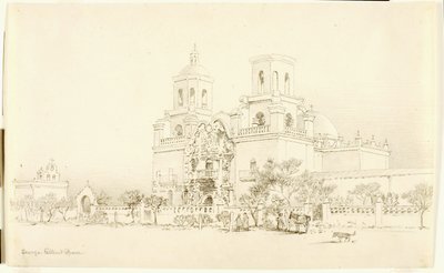 Sans titre (dessin de report pour la mission San Xavier, Tucson, Arizona) - George Elbert Burr