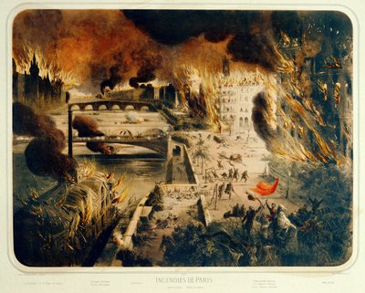 La Commune : Paris en feu ... (gravure) - George Frederic Watts