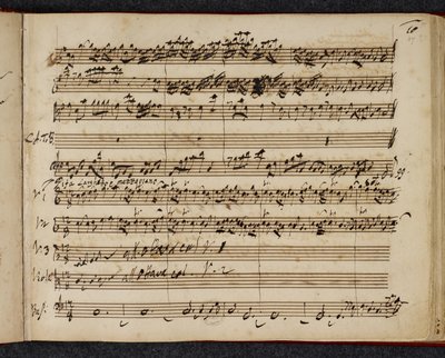 Partition autographe du Messie, montrant 