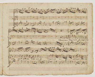 Vieni o caro che senza il suo core, f.7r de "Aditionall [sic] songs for Rinaldo", c.1717 - George Frederick Handel