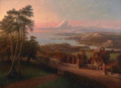 Coucher de soleil dans un paysage rural 1846 - George Harvey