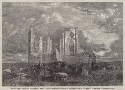 Abbaye de Whitby, depuis le cimetière, dans l