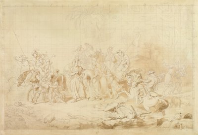 Bandits du Kurdistan aidant les Géorgiens à surprendre et enlever des femmes circassiennes - George Hayter