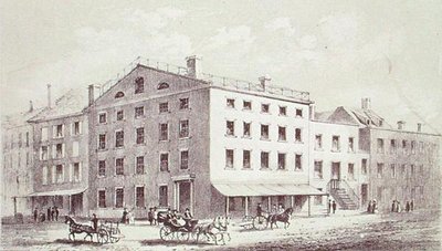 Taverne Fraunce, au coin des rues Broad et Peel, New York - George Hayward