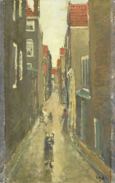La Baanbrugsteeg vue depuis le Haarlemmerdijk vers la Vinkenstraat et le Brouwersgracht - George Hendrik Breitner