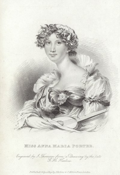 Anna Maria Porter, poète et romancière anglaise - George Henry (after) Harlow